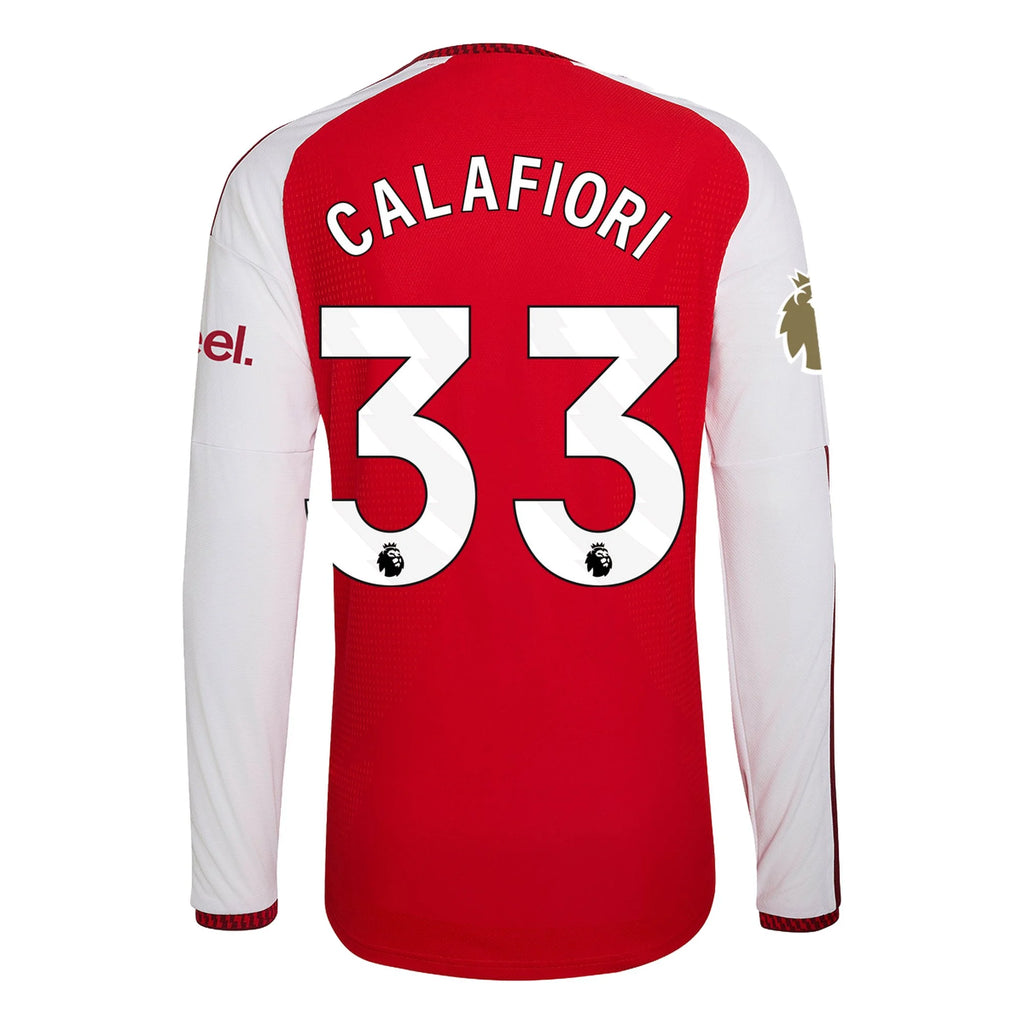Authentic adidas Calafiori Arsenal Long Sleeve Home Jersey 26/27