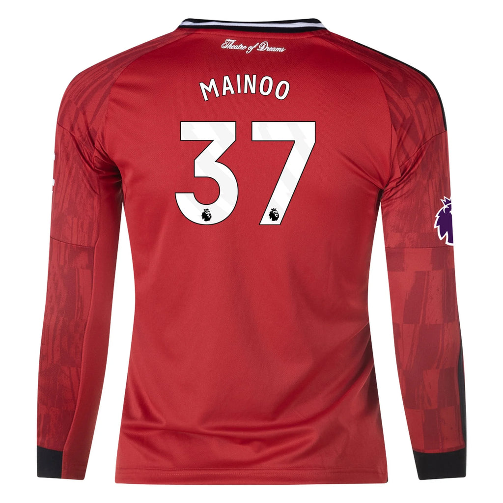 Replica adidas Mainoo Manchester United Long Sleeve Home Jersey 25/26