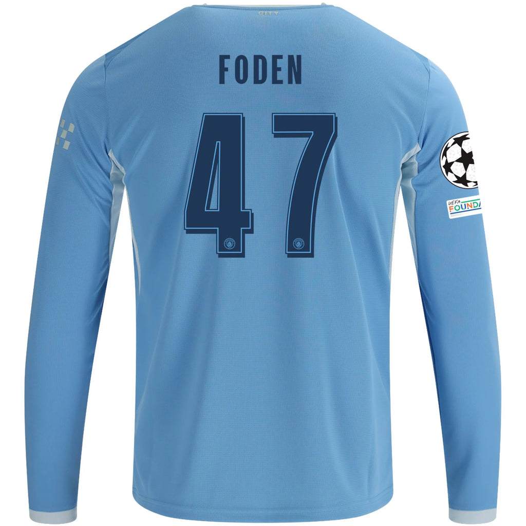 Replica Puma Foden Manchester City Long Sleeve Home Jersey 26/27 UCL