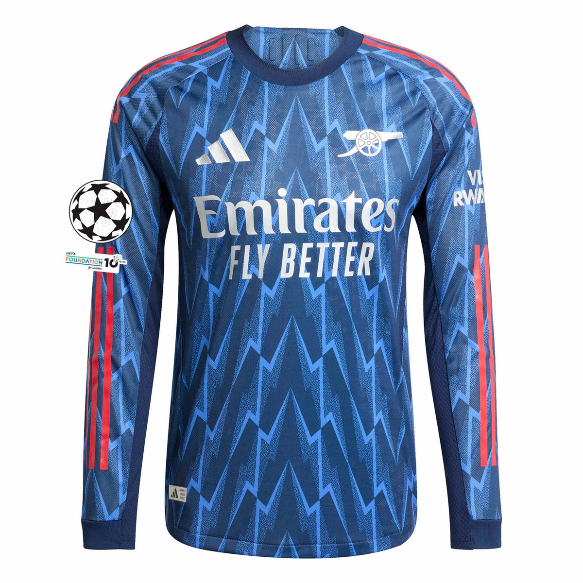 Authentic adidas Arsenal Long Sleeve Away Jersey 25/26 UCL