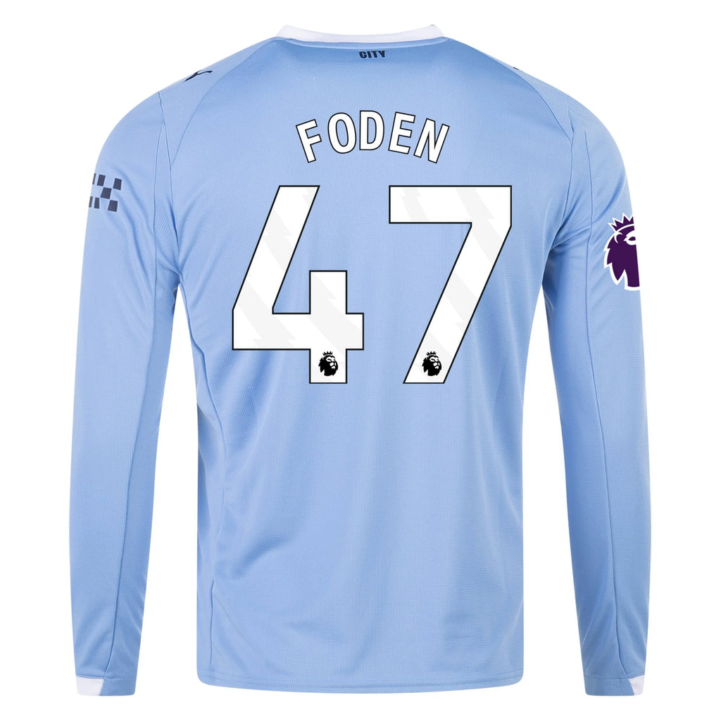Replica Puma Foden Manchester City Long Sleeve Home Jersey 25/26