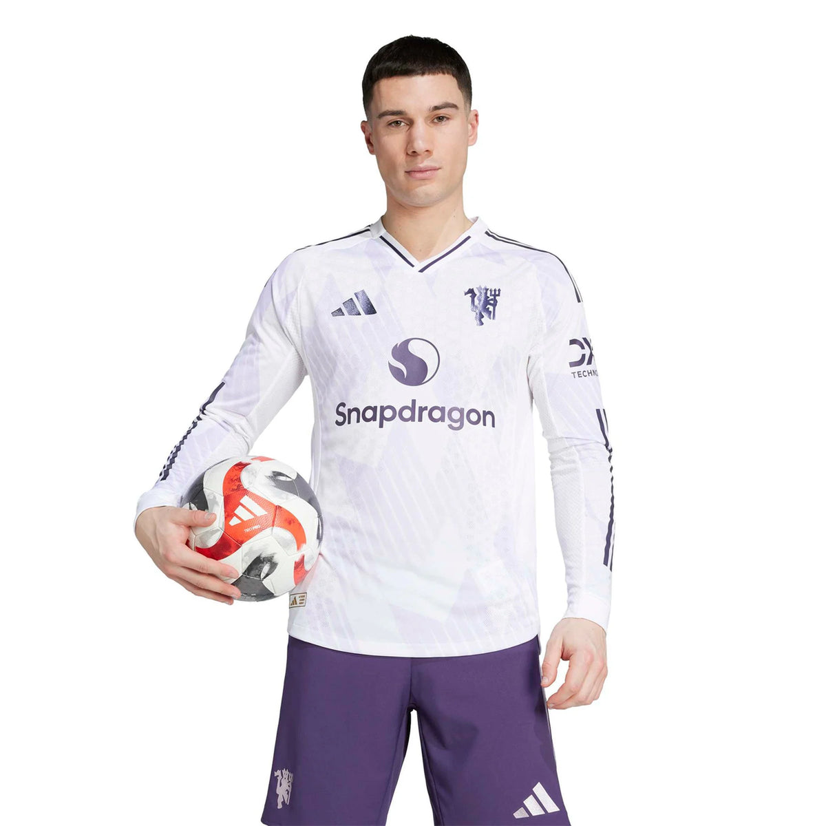 Authentic adidas Manchester United Long Sleeve Away Jersey 25/26