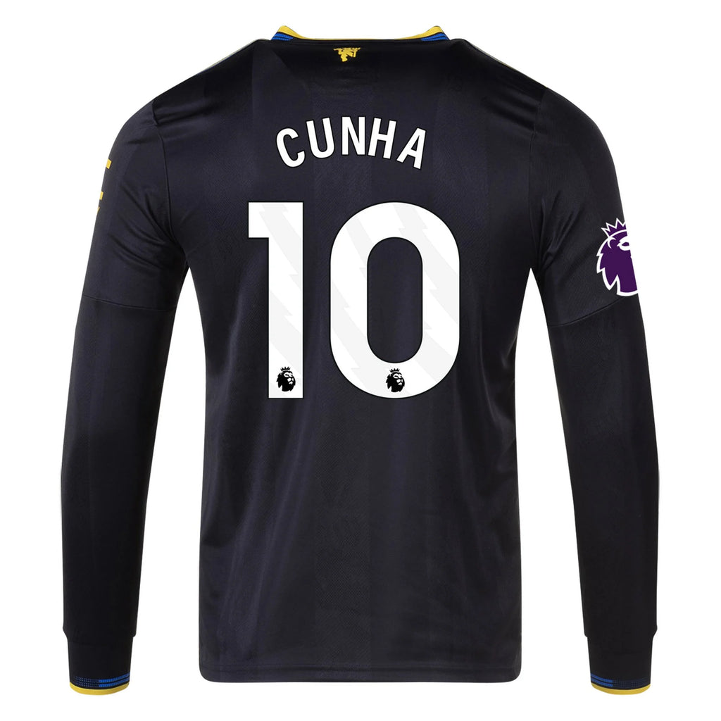 Authentic adidas Cunha Manchester United Long Sleeve Third Jersey 25/26