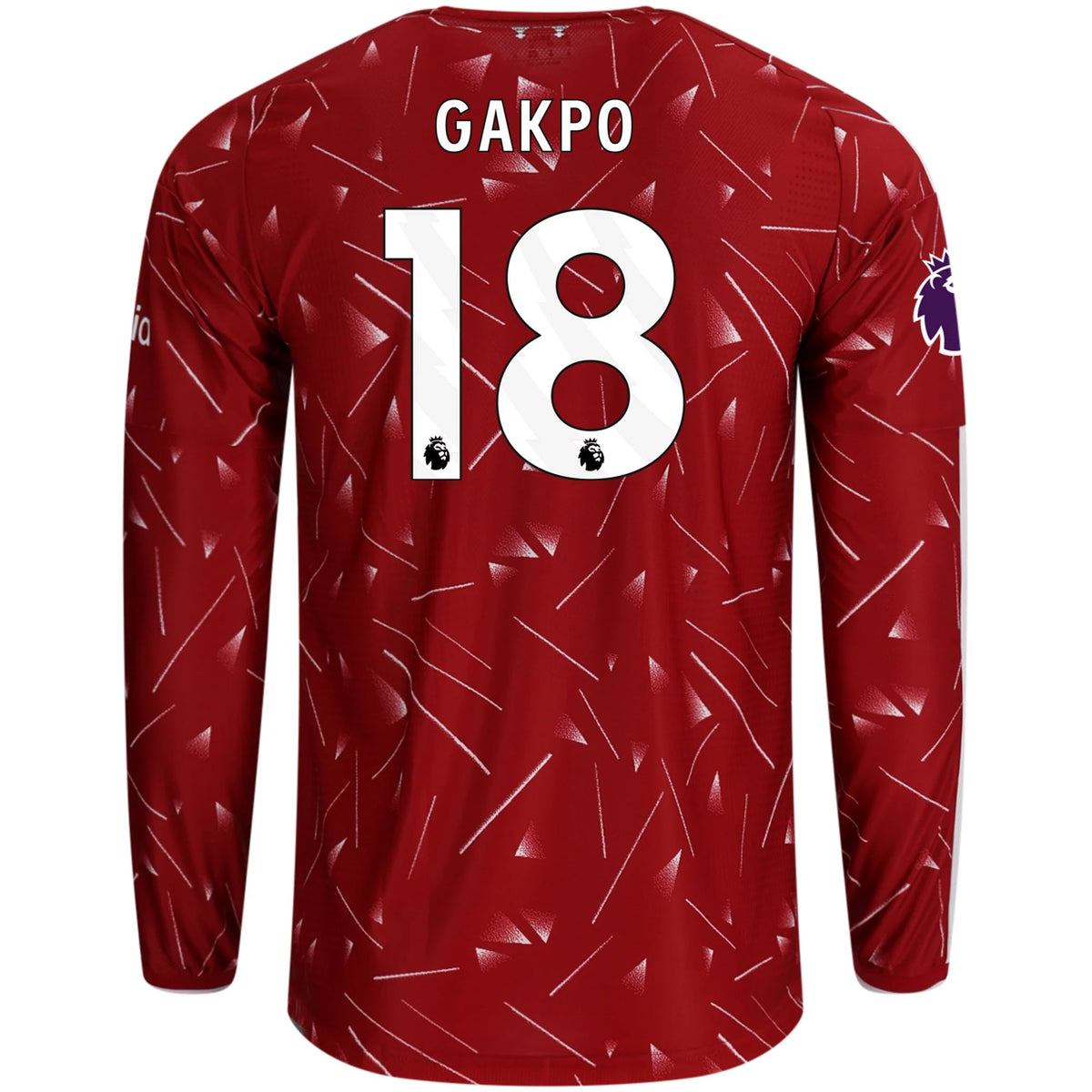 Authentic adidas Gakpo Liverpool Long Sleeve Home Jersey 26/27