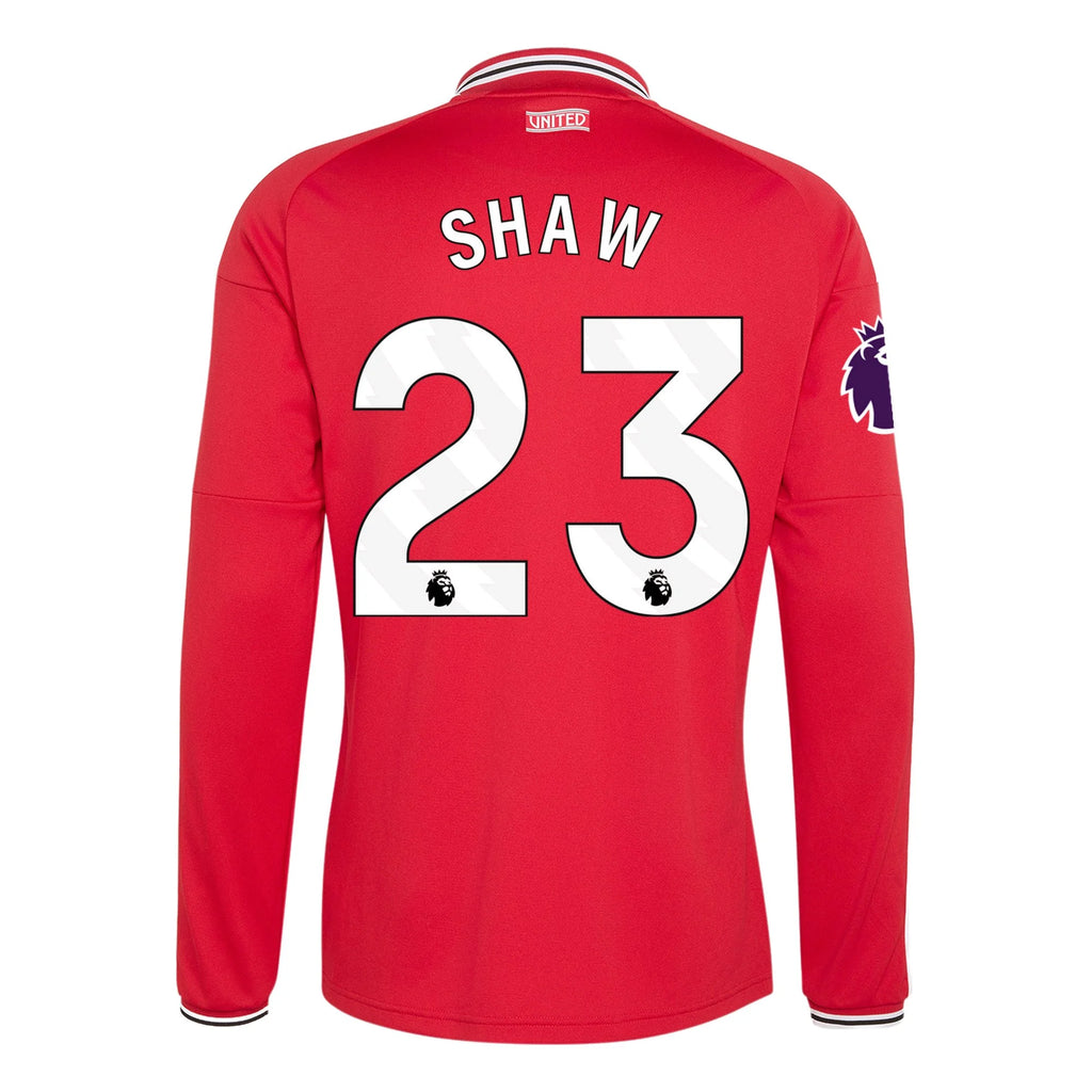 Authentic adidas Shaw Manchester United Long Sleeve Home Jersey 26/27