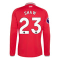 Authentic adidas Shaw Manchester United Long Sleeve Home Jersey 26/27