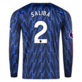 Replica adidas Saliba Arsenal Long Sleeve Away Jersey 25/26