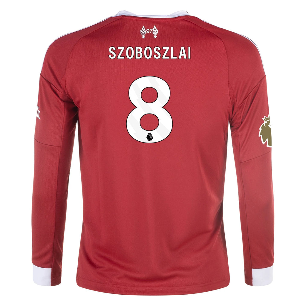 Replica adidas Szoboszlai Liverpool Long Sleeve Home Jersey 25/26