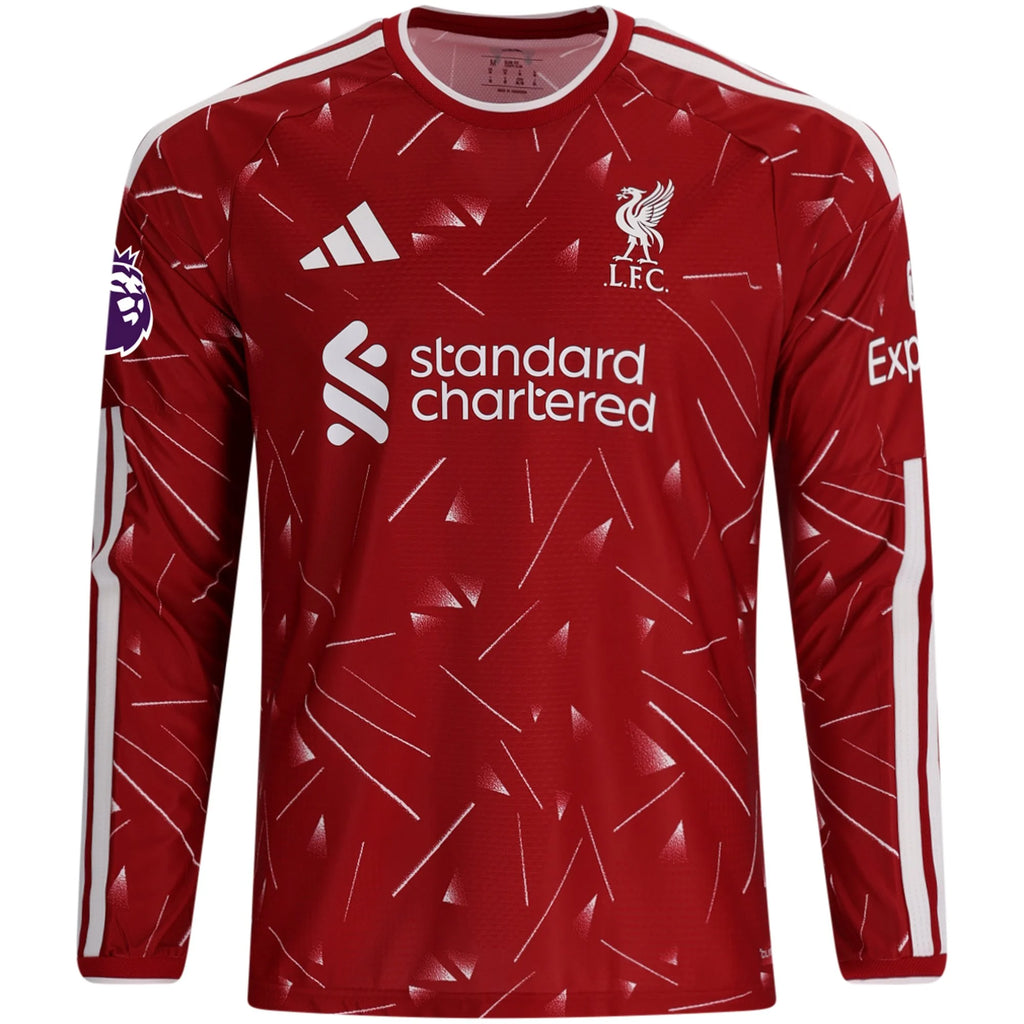 Authentic adidas Barcola Liverpool Long Sleeve Home Jersey 26/27