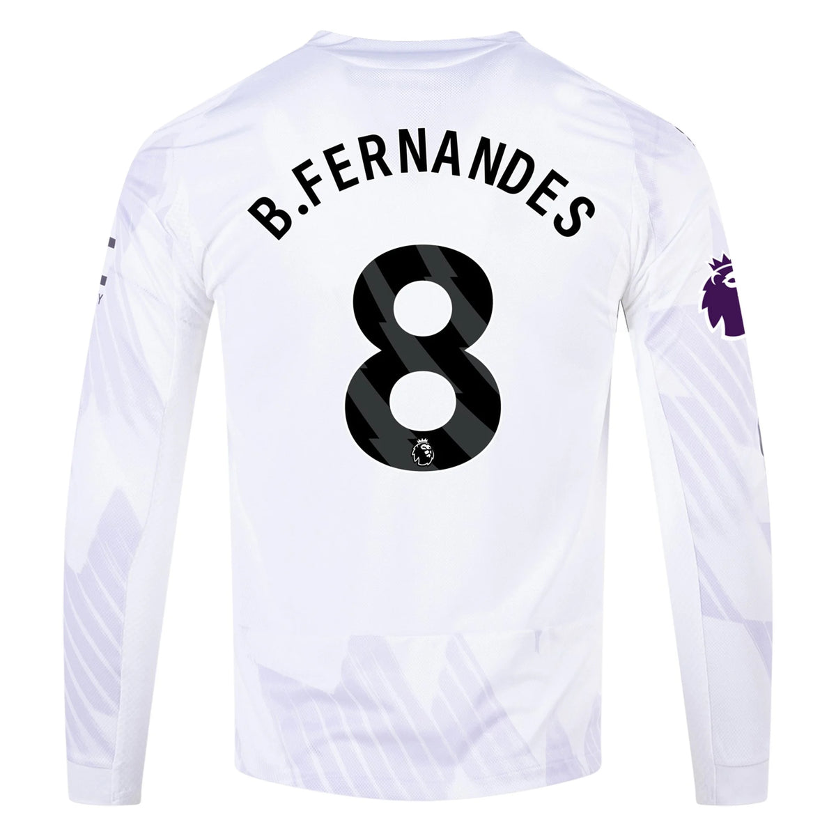 Authentic adidas B. Fernandes Manchester United Long Sleeve Away Jersey 25/26