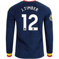 Replica adidas J. Timber Arsenal Long Sleeve Away Jersey 26/27