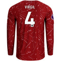 Authentic adidas Virgil Liverpool Long Sleeve Home Jersey 26/27