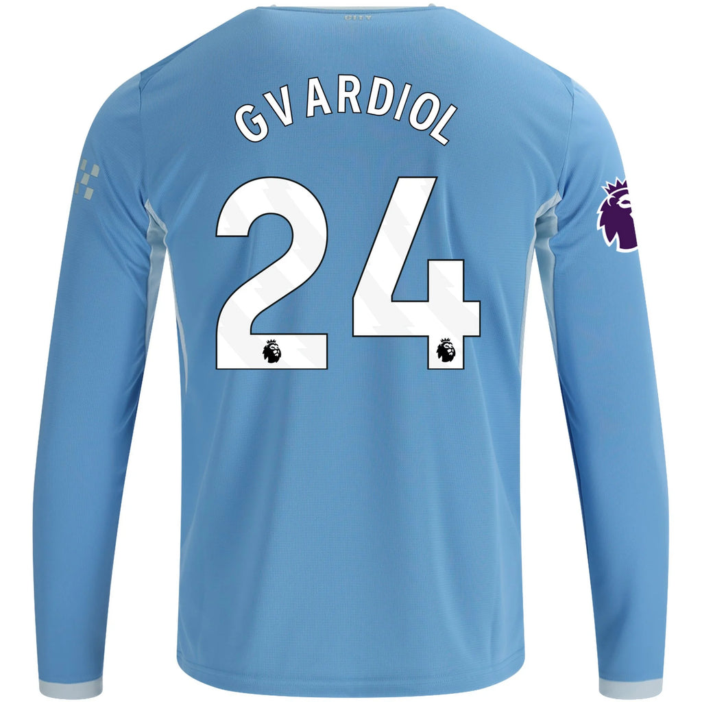 Replica Puma Gvardiol Manchester City Long Sleeve Home Jersey 26/27