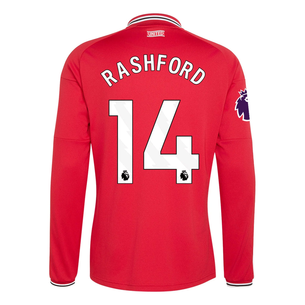 Authentic adidas Rashford Manchester United Long Sleeve Home Jersey 26/27