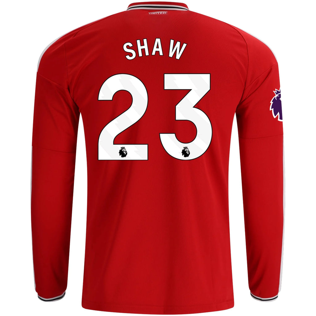 Replica adidas Shaw Manchester United Long Sleeve Home Jersey 26/27