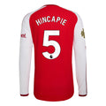 Authentic adidas Hincapie Arsenal Long Sleeve Home Jersey 26/27