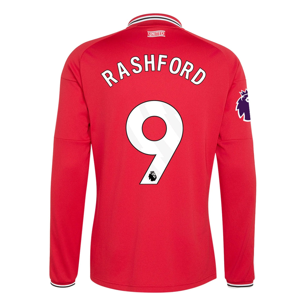 Authentic adidas Rashford Manchester United Long Sleeve Home Jersey 26/27