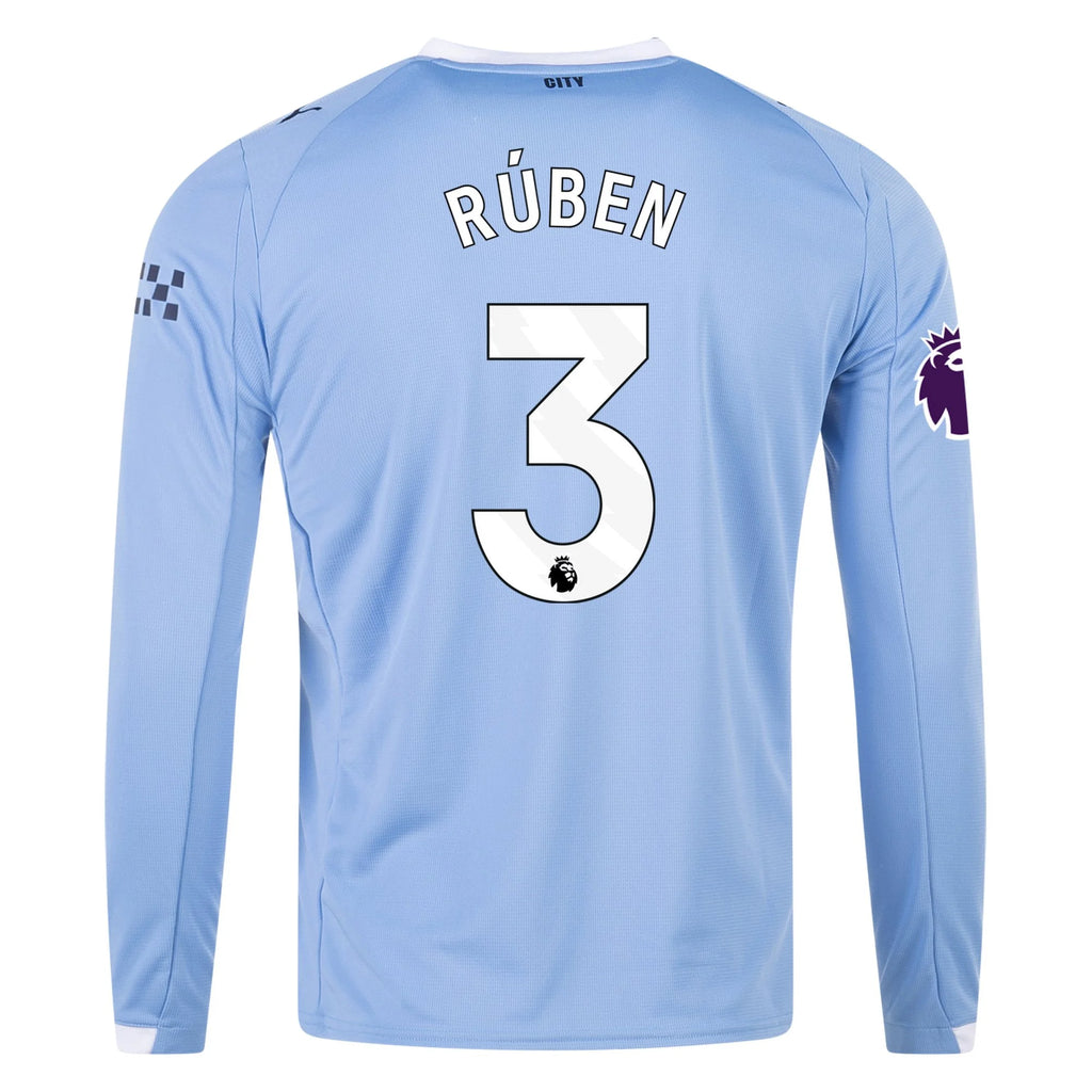 Replica Puma Ruben Manchester City Long Sleeve Home Jersey 25/26