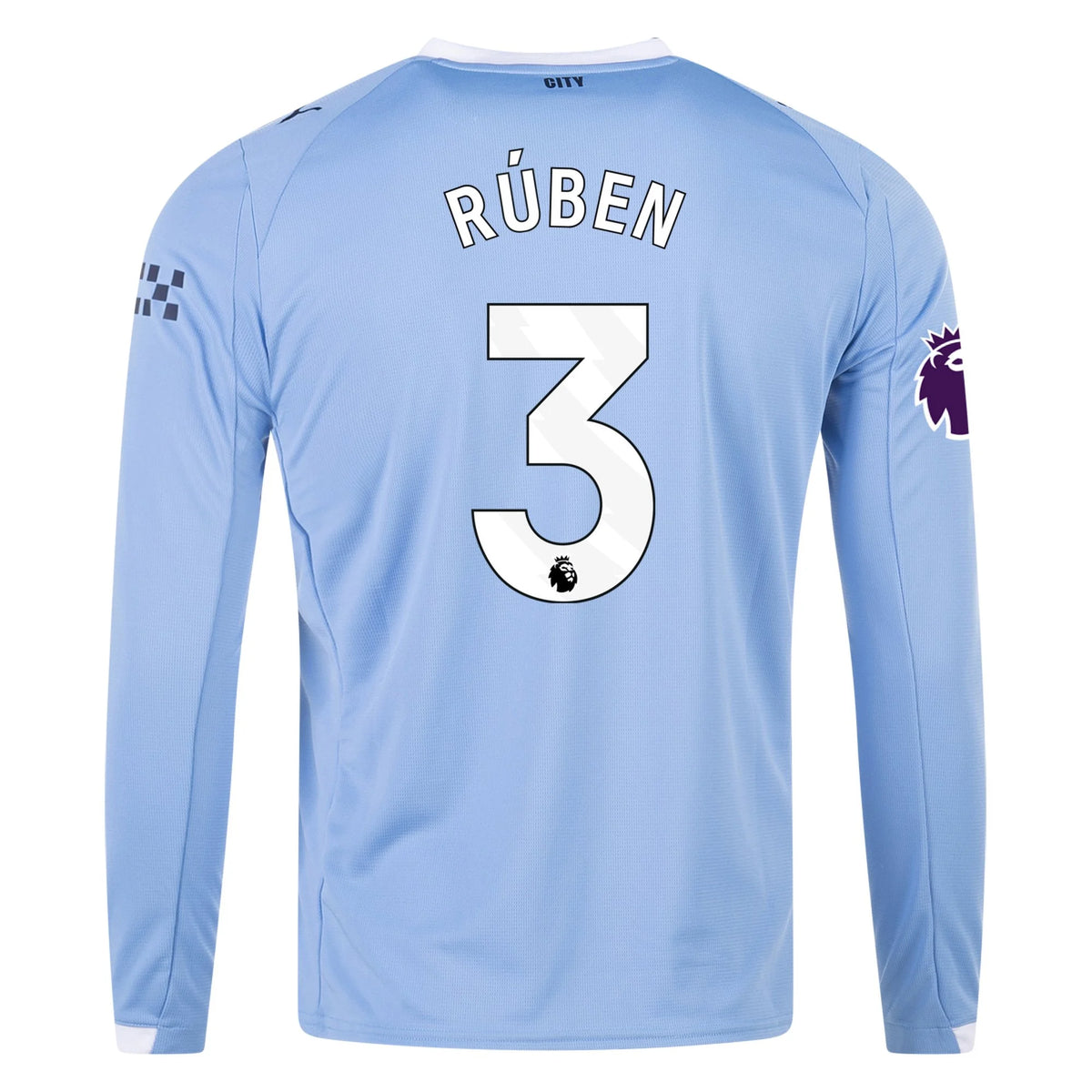 Replica Puma Ruben Manchester City Long Sleeve Home Jersey 25/26