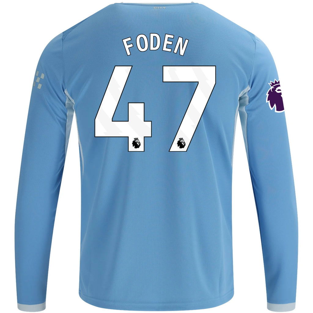 Replica Puma Foden Manchester City Long Sleeve Home Jersey 26/27