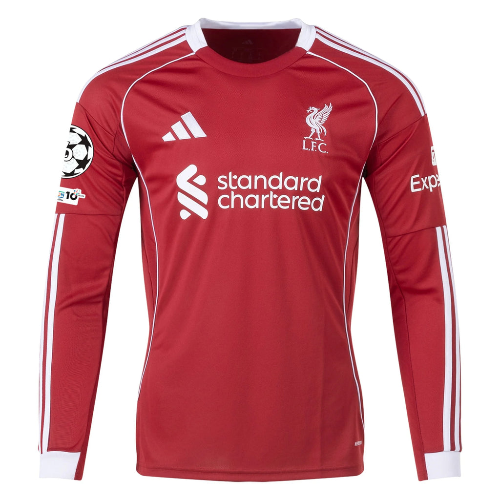 Replica adidas Liverpool Long Sleeve Home Jersey 25/26 UCL