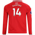 Replica adidas Rashford Manchester United Long Sleeve Home Jersey 26/27
