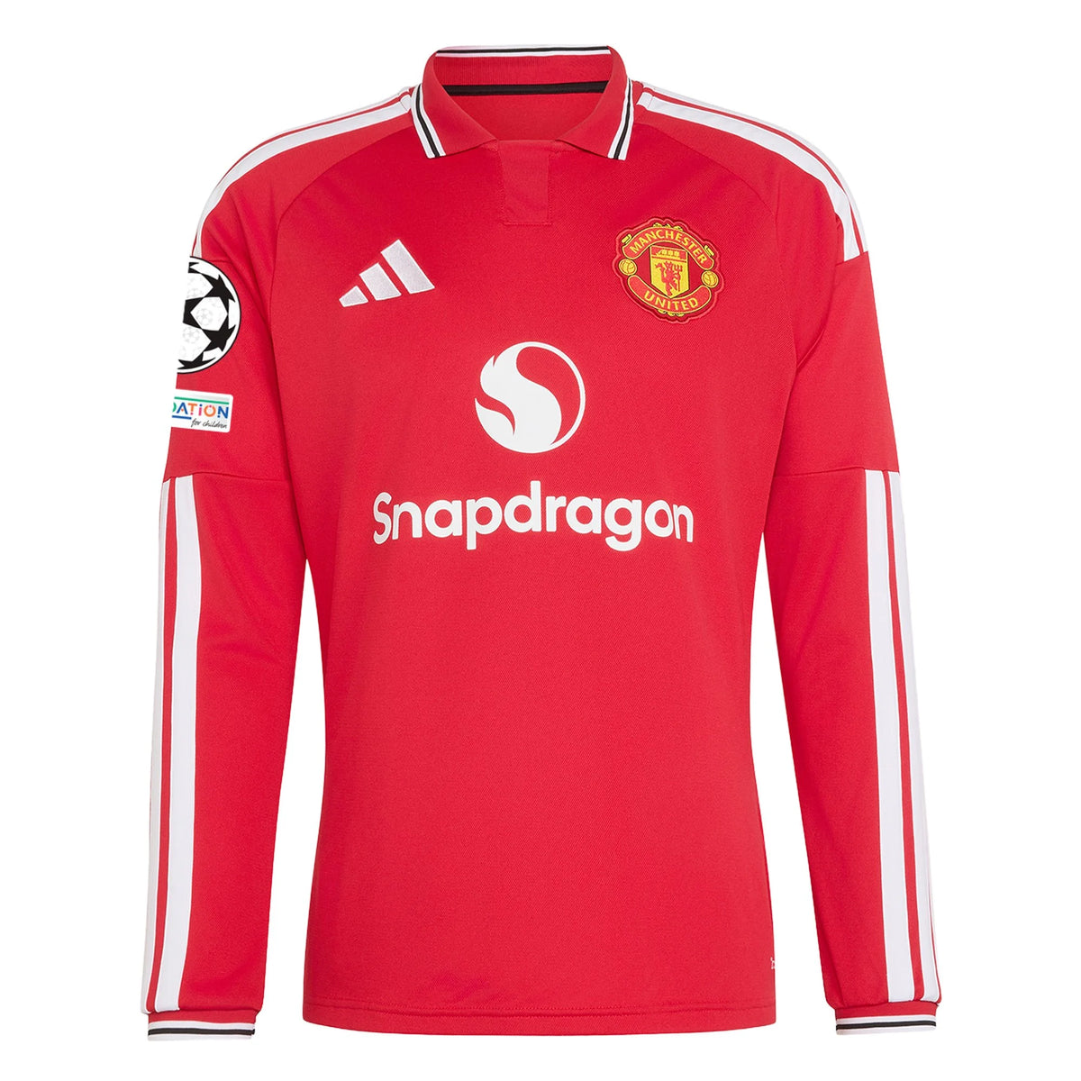 Authentic adidas Manchester United Long Sleeve Home Jersey 26/27