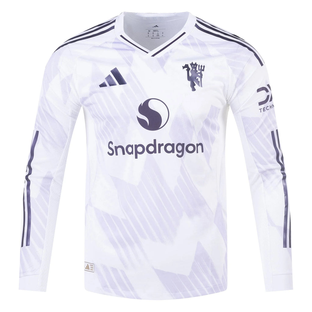 Authentic adidas Manchester United Long Sleeve Away Jersey 25/26