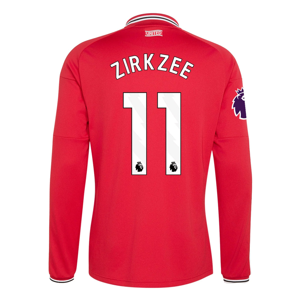 Authentic adidas Zirkzee Manchester United Long Sleeve Home Jersey 26/27