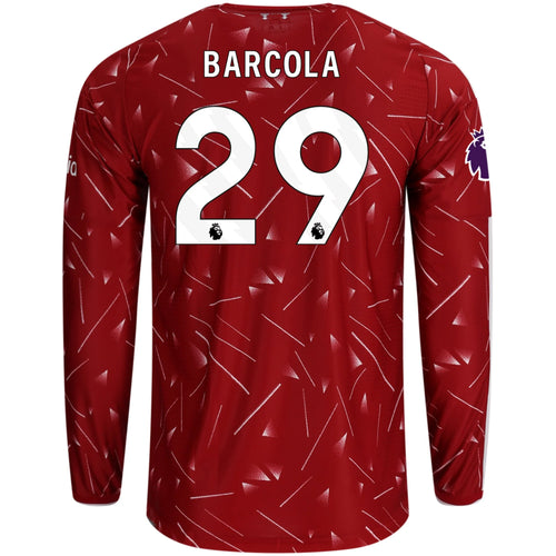 Authentic adidas Barcola Liverpool Long Sleeve Home Jersey 26/27