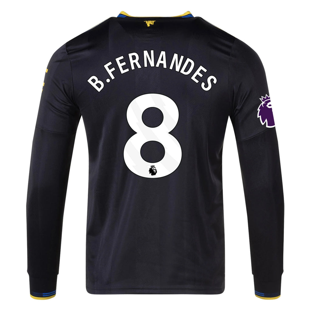 Authentic adidas B. Fernandes Manchester United Long Sleeve Third Jersey 25/26
