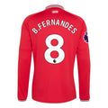 Authentic adidas B. Fernandes Manchester United Long Sleeve Home Jersey 26/27