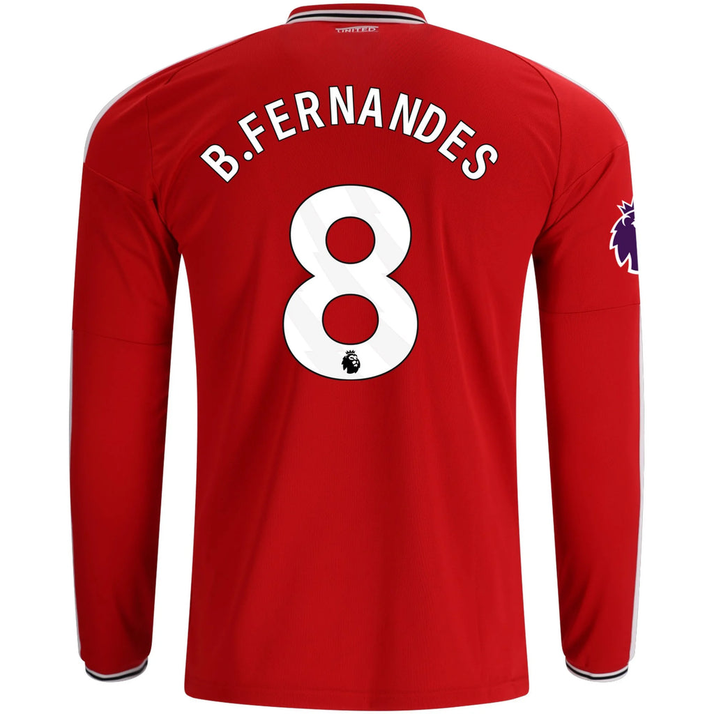 Replica adidas B. Fernandes Manchester United Long Sleeve Home Jersey 26/27