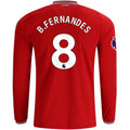 Replica adidas B. Fernandes Manchester United Long Sleeve Home Jersey 26/27