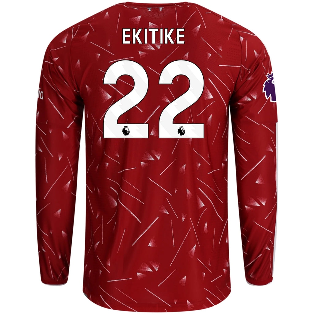 Authentic adidas Ekitike Liverpool Long Sleeve Home Jersey 26/27