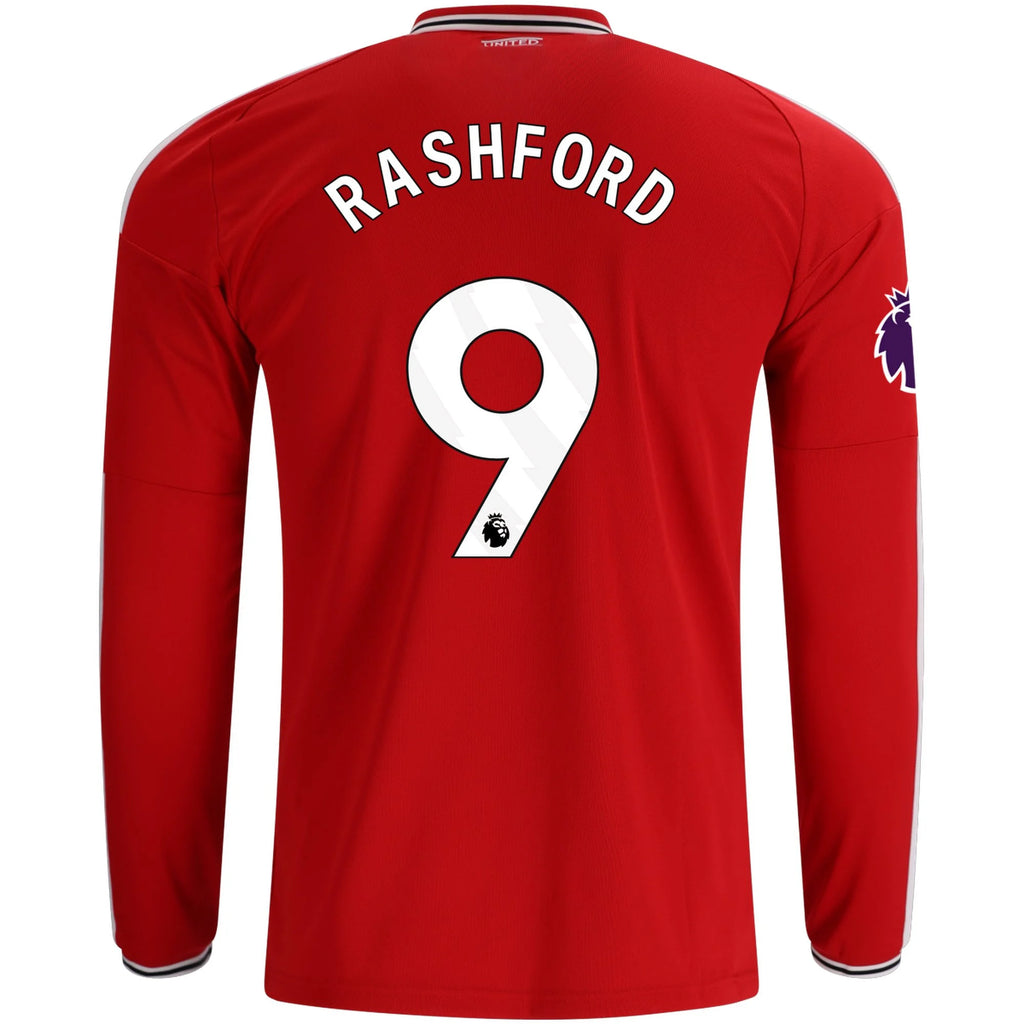 Replica adidas Rashford Manchester United Long Sleeve Home Jersey 26/27