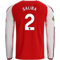 Replica adidas Saliba Arsenal Long Sleeve Home Jersey 26/27