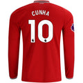 Replica adidas Cunha Manchester United Long Sleeve Home Jersey 26/27