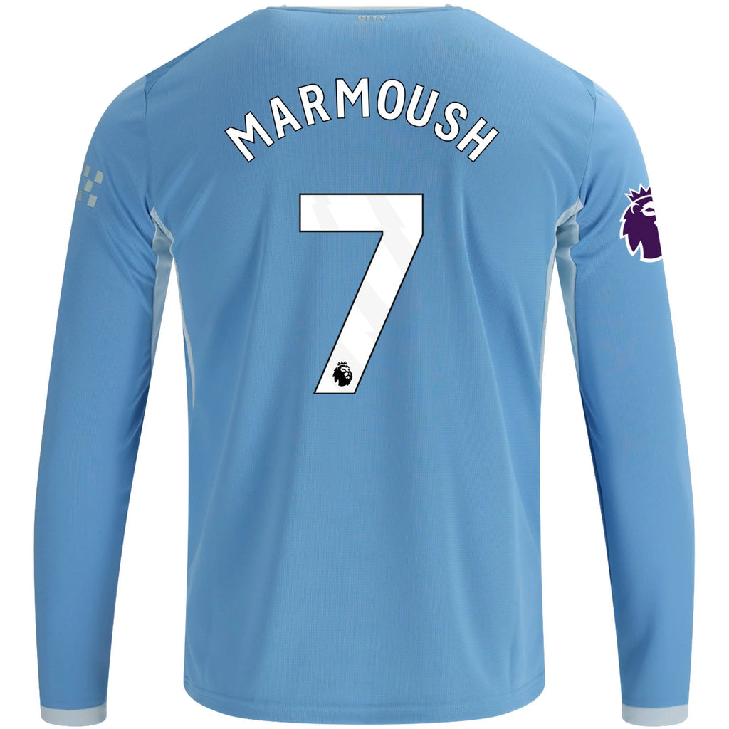 Replica Puma Marmoush Manchester City Long Sleeve Home Jersey 26/27