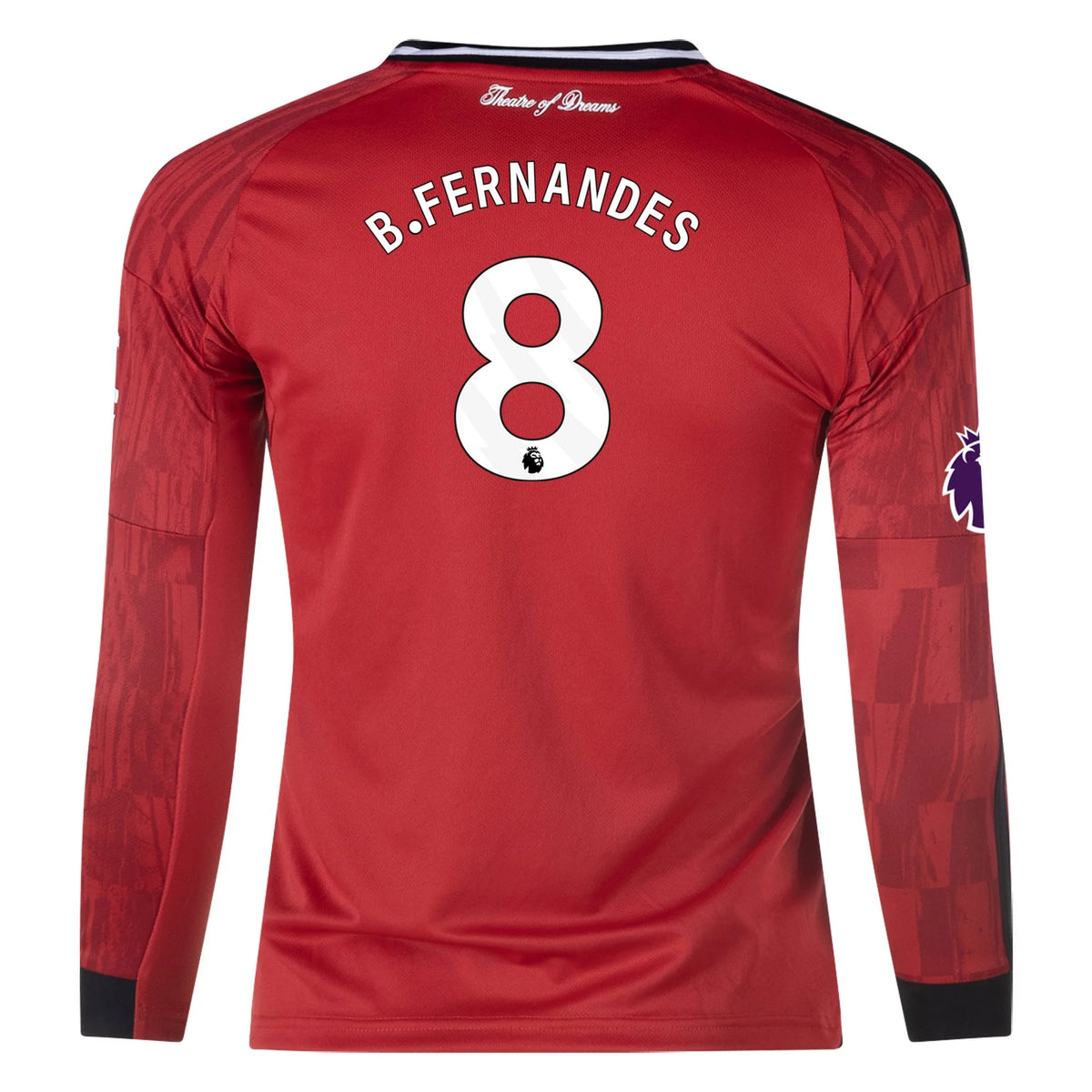 Replica adidas B. Fernandes Manchester United Long Sleeve Home Jersey 25/26
