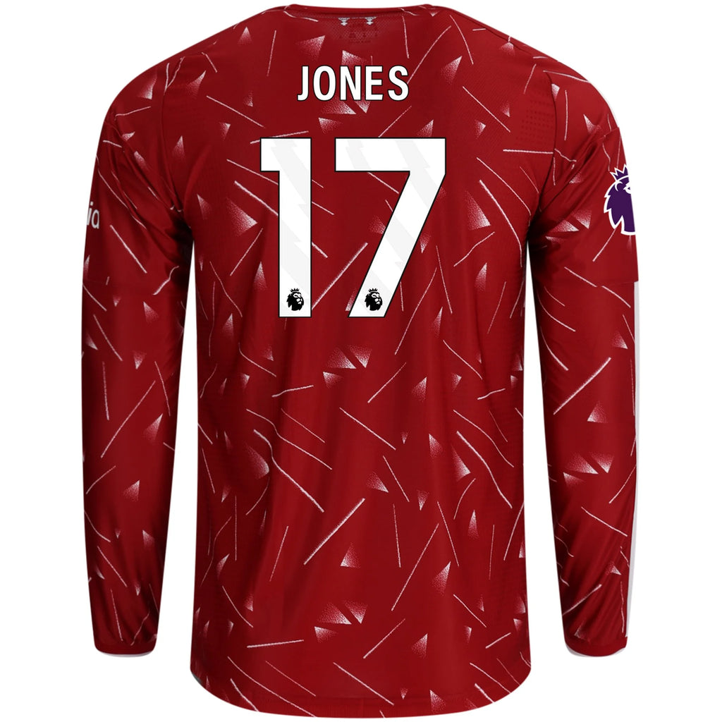 Authentic adidas Jones Liverpool Long Sleeve Home Jersey 26/27